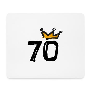 70th birthday Krone - Mouse Pad (horizontal) - white - Front