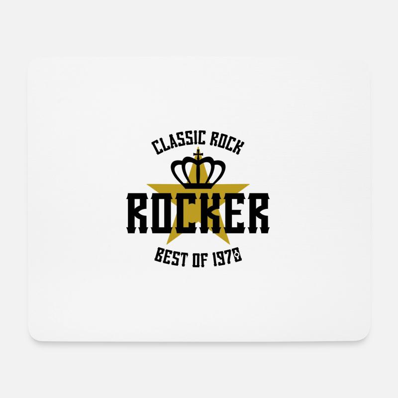 ROCKER STAR BEST OF 1970 - Mousepad (Querformat) - Weiß