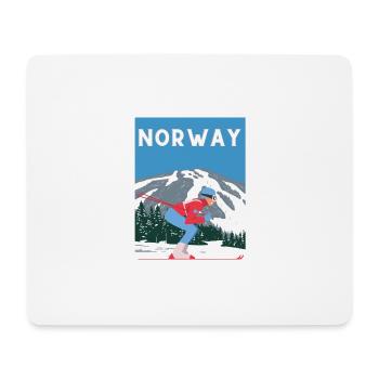 ski Norway - Tapis de souris (format paysage) - blanc - Devant