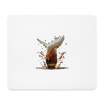 Explosion de bière artisanale dans le verre - Tapis de souris (format paysage) - blanc - Devant