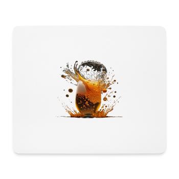 Cooles Bier Shirt Explosion im Bierglas - Mousepad (Querformat) - Weiß - Vorne