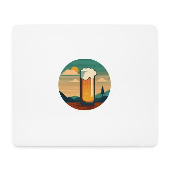 Paysage de la bière - Tapis de souris (format paysage) - blanc - Devant