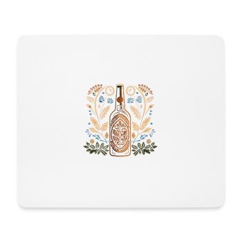 Buveur de bière artisanale Motif de bouteille de bière - Tapis de souris (format paysage) - blanc - Devant