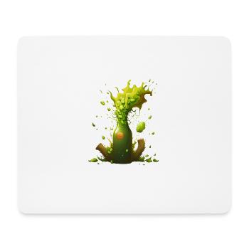 Explosion du houblon dans la bouteille de bière - Tapis de souris (format paysage) - blanc - Devant