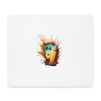 Beer foam explosion, the portal to summer - Mouse Pad (horizontal) - white - Front