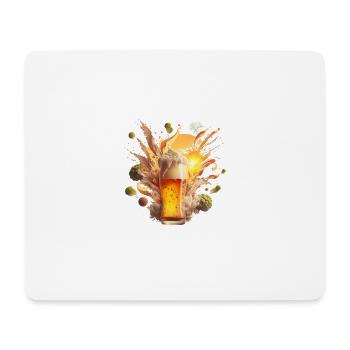Explosion de bière. Motif estival pour les amateurs de bière - Tapis de souris (format paysage) - blanc - Devant