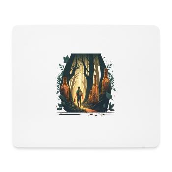 Hikers in the forest full of beer - Mouse Pad (horizontal) - white - Front