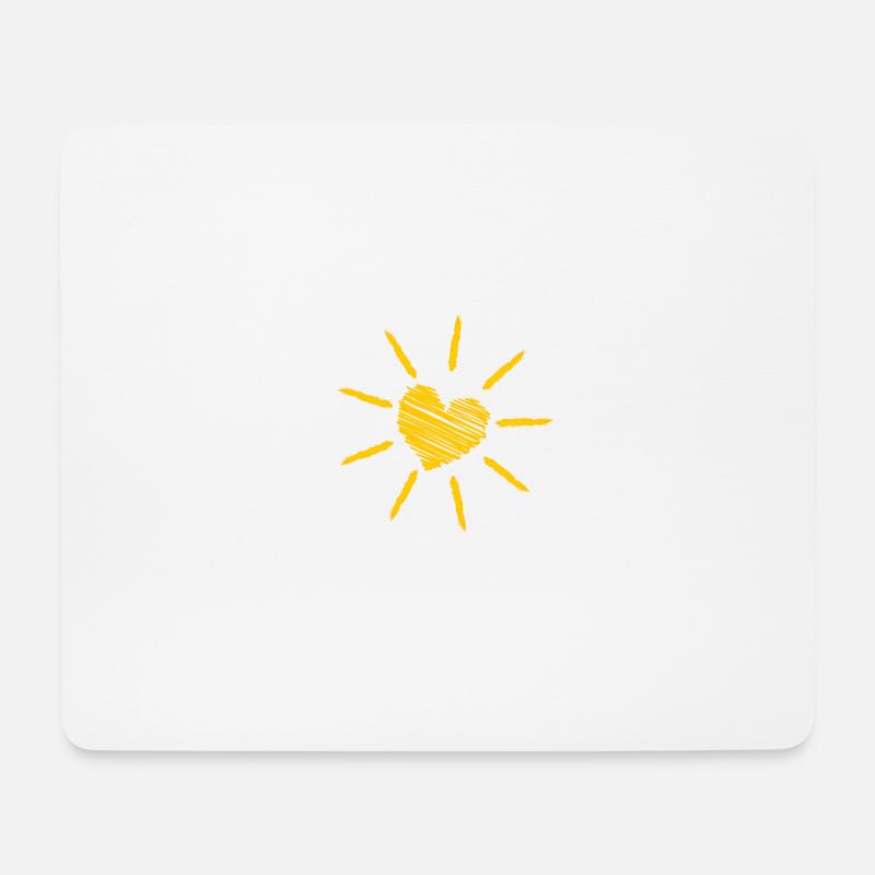 Die Sonne lacht mit dir und nur für dich Shiny Sun - Mousepad (Querformat) - Weiß