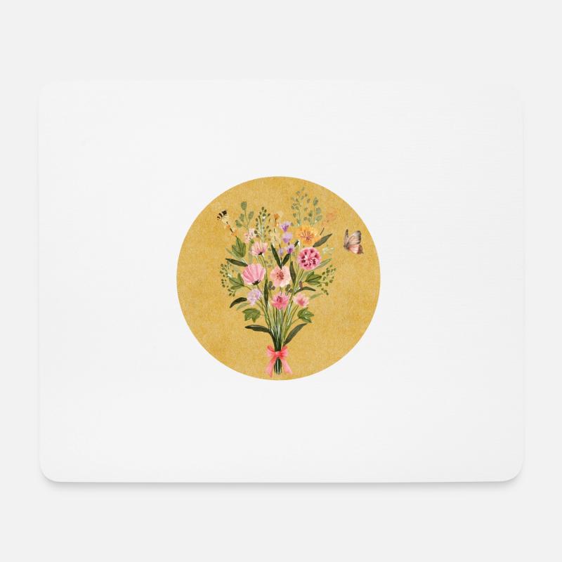 Frühlingsblumen - Mousepad (Querformat) - Weiß