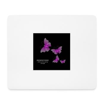 Keep going, no matter what your are going through - Mousepad (Querformat) - Weiß - Vorne