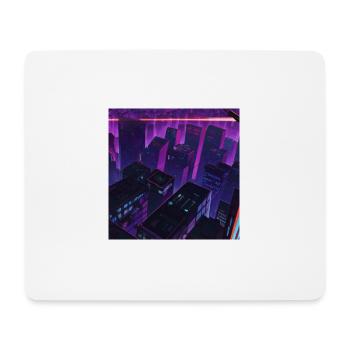 Style cyberpunk de la ville - Tapis de souris (format paysage) - blanc - Devant