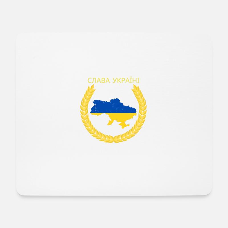 Слава Україні - Mousepad (Querformat) - Weiß