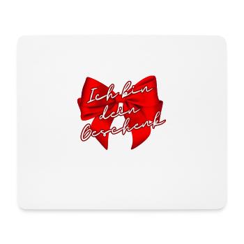 Schleife Geschenkweise Schrift - Mousepad (Querformat) - Weiß - Vorne