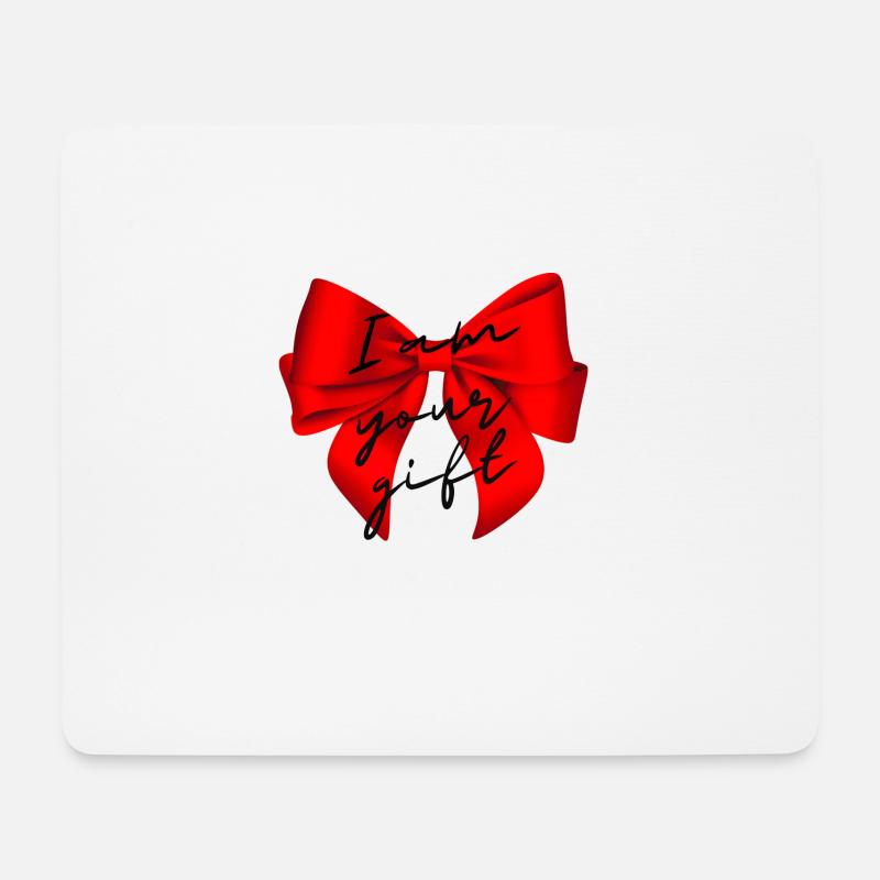 Bow Gift - Mouse Pad (horizontal) - white