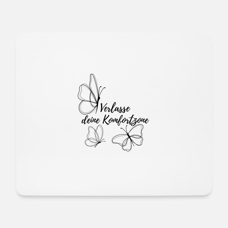 Verlasse deine Komfortzone - Mousepad (Querformat) - Weiß