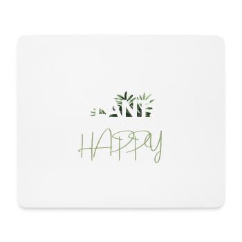 Plants make people happy - Mousepad (Querformat) - Weiß - Vorne