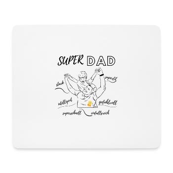 Super Papa - Tapis de souris (format paysage) - blanc - Devant