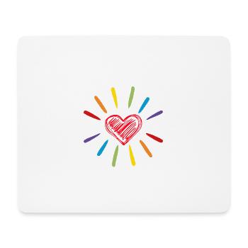 Rainbow Love - Mousepad (Querformat) - Weiß - Vorne