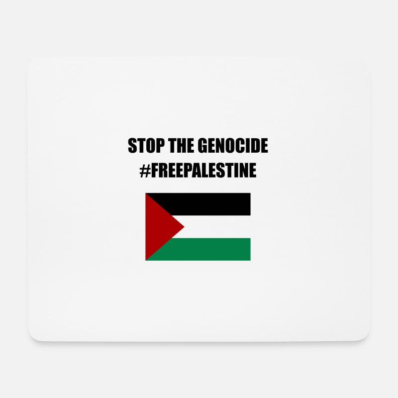 Free Palestine - Mouse Pad (horizontal) - white
