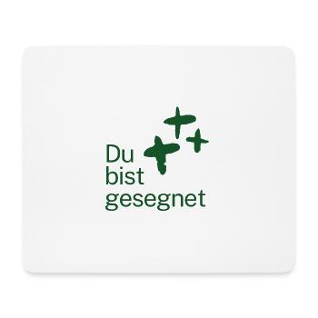 Du bist gesegnet - Mousepad (Querformat) - Weiß - Vorne