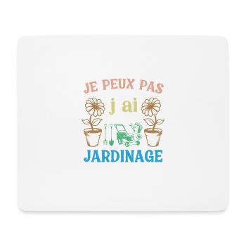 J peux pas j ai Jardinage - Tapis de souris (format paysage) - blanc - Devant