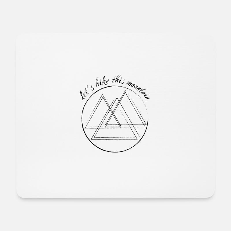Berg / let's hike this mountain - Mousepad (Querformat) - Weiß