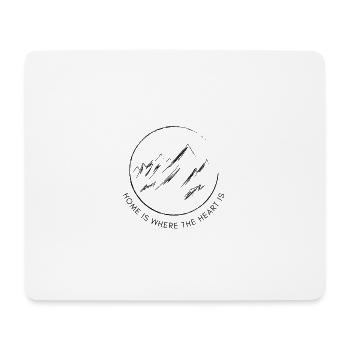 Berge / Home is where the heart is - Mouse Pad (horizontal) - white - Front