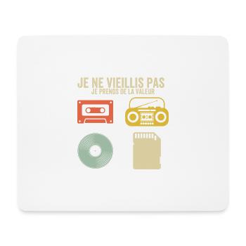 Ich werde nicht alt, ich steigere meinen Wert - Mousepad (Querformat) - Weiß - Vorne