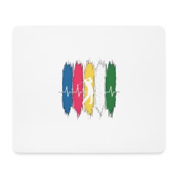 Golf Heartbeat - Mouse Pad (horizontal) - white - Front