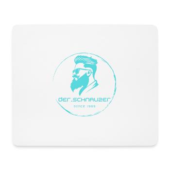 der_schnauzer hellblau - Mousepad (Querformat) - Weiß - Vorne