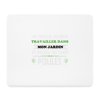 Ich möchte einfach nur Zeit mit meinen Hühnern verbringen - Mousepad (Querformat) - Weiß - Vorne