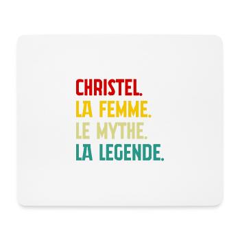 Christel la femme le mythe la légende Cadeau - Tapis de souris (format paysage) - blanc - Devant