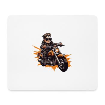 Motorcycle Biker Baby - Mouse Pad (horizontal) - white - Front