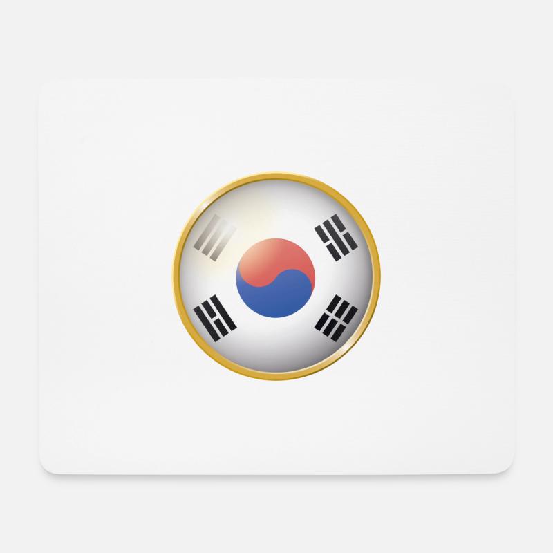 Südkorea Emblem - Mousepad (Querformat) - Weiß