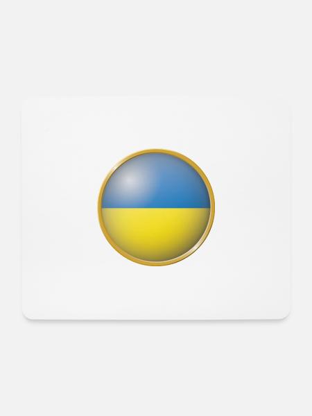 Ukraine Emblem - Mousepad (Querformat) - Weiß