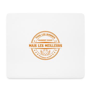 Männer werden gleichberechtigt geboren, werden besser Biker - Mousepad (Querformat) - Weiß - Vorne