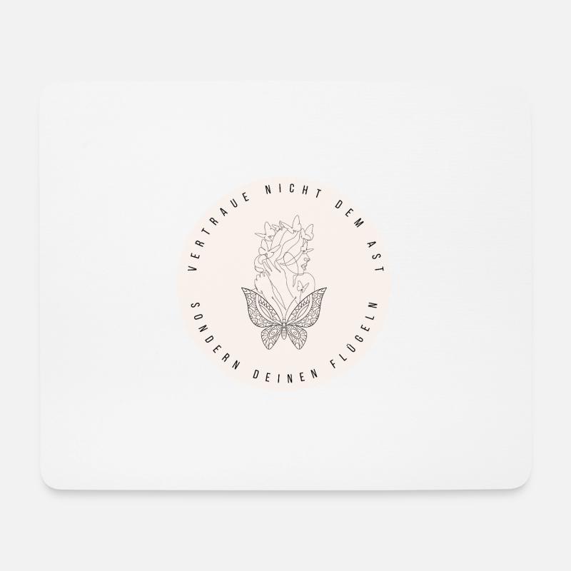 Weisheit - Vergangenes loslassen und losfliegen - Mousepad (Querformat) - Weiß