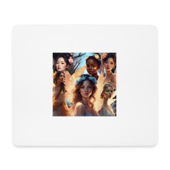 Lichter des Waldes – Die Feenschwestern - Mousepad (Querformat) - Weiß - Vorne
