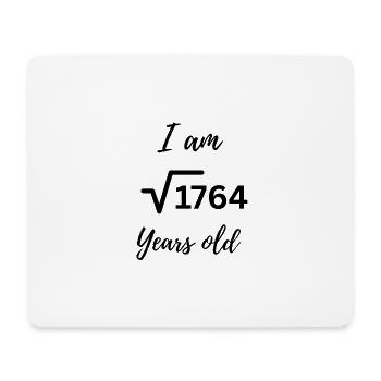 « J’ai 42 ans - Nerdy Birthday Root Design » - Tapis de souris (format paysage) - blanc - Devant