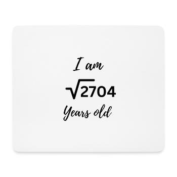 √2704 – 52 Jahre jung - Mousepad (Querformat) - Weiß - Vorne