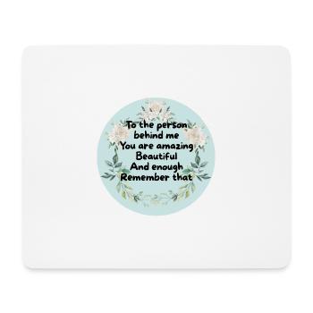 Flower Wreath Courage Circle - Mouse Pad (horizontal) - white - Front