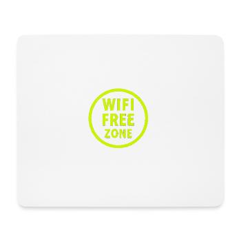 Zone sans Wi-Fi Neon Circle - Tapis de souris (format paysage) - blanc - Devant