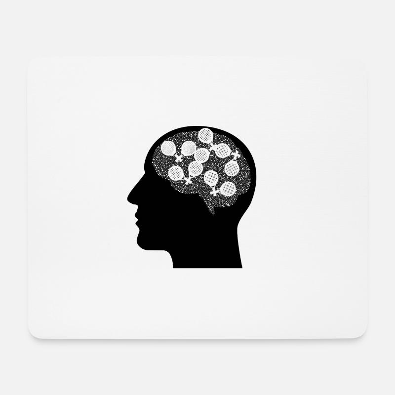 Padel in my mind - Mouse Pad (horizontal) - white