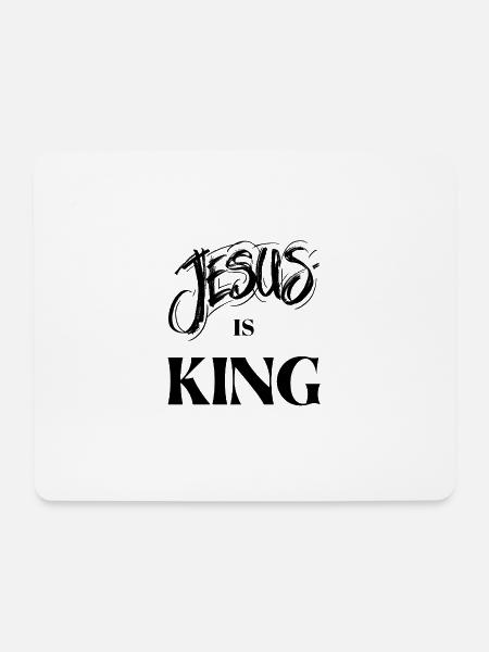 Jesus ist König - Mousepad (Querformat) - Weiß