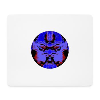 Void Mask, Dark Symmetry, abstract face, - Mouse Pad (horizontal) - white - Front