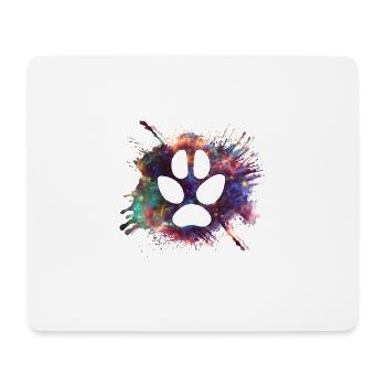 Hundepfote Weltraum Sterne Kassiopeia - Mousepad (Querformat) - Weiß - Vorne