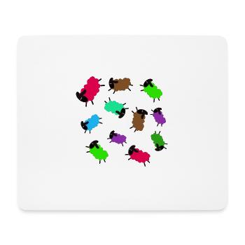schafe,schaf,illustration,comic,mäh - Mousepad (Querformat) - Weiß - Vorne