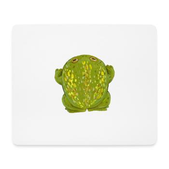 Frog Toad grass green - Mouse Pad (horizontal) - white - Front