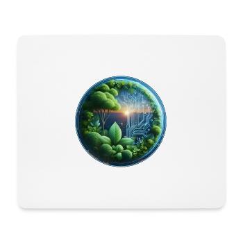 Nachhaltige Bio-Tech Fusion Kreislauf - Mousepad (Querformat) - Weiß - Vorne