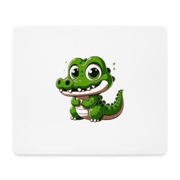 Krokodil - Mousepad (Querformat) - Weiß - Vorne